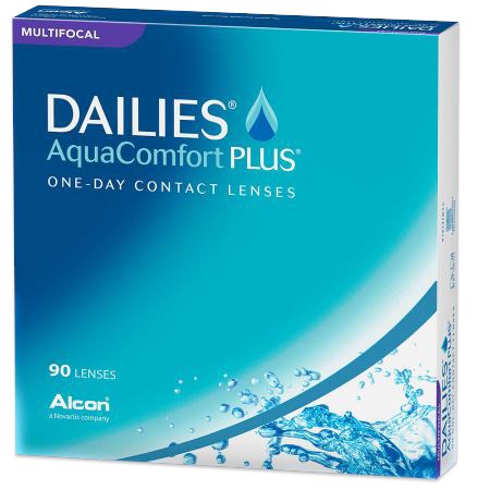 box of dailies aquacomfort plus multifocal contacts
